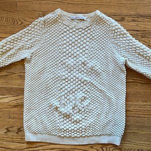 & Other Stories Beige Crew Neck Reptile Spike Sweater Pullover Women’s Sz Medium